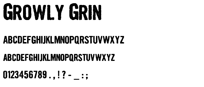 Growly Grin font